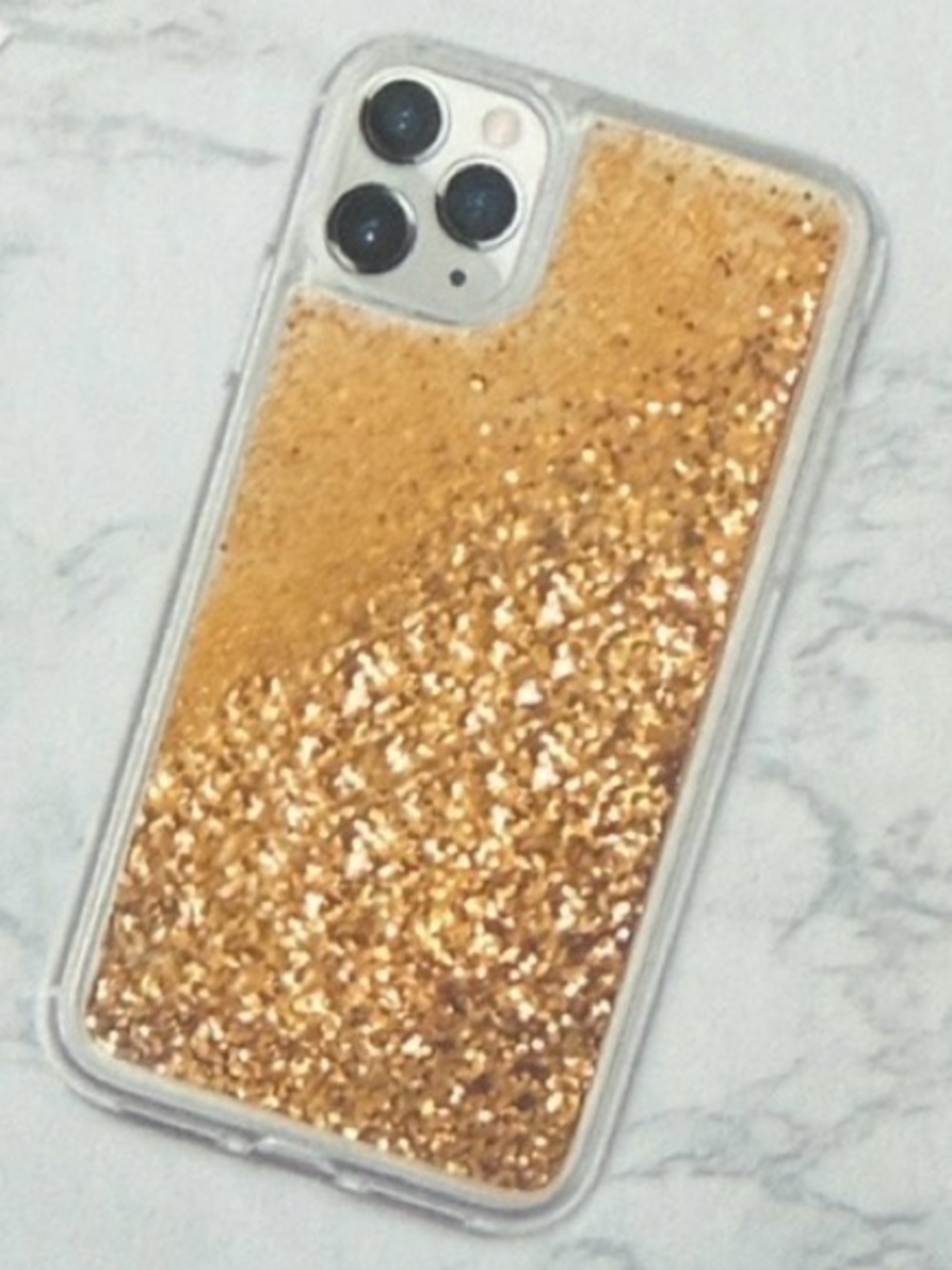 MERKURY INNOVATIONS ✨GOLD-TONE FLOATING GLITTER✨ iPhone 12/12 PRO CASE🌟BNIB🌟
